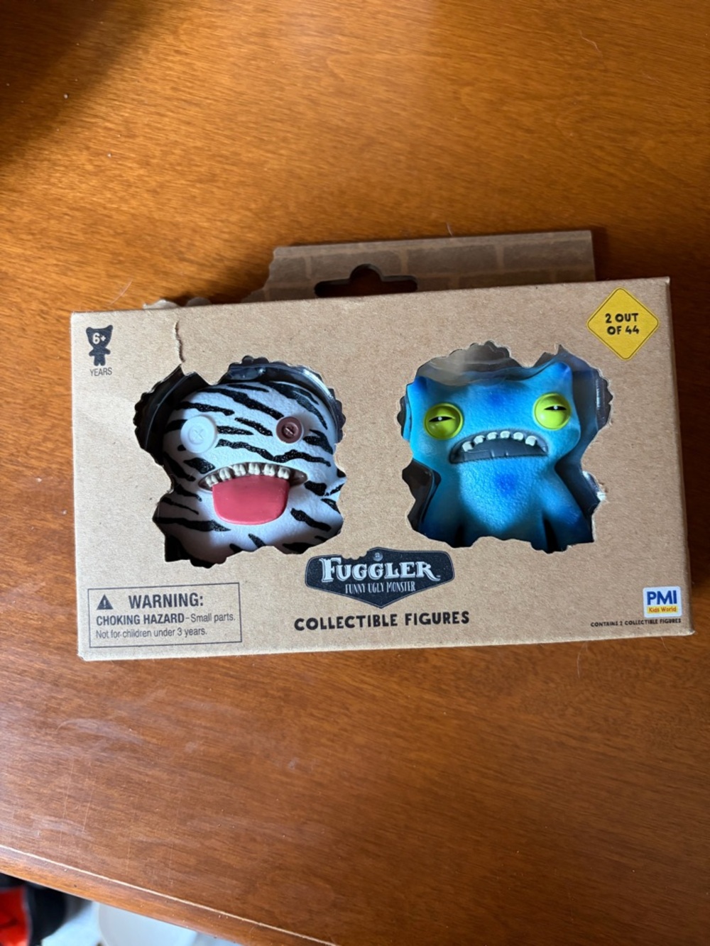 Fuggler Collectible Figures 2-Pack - Blue & White Zebra